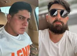 Corretores Thiago Adolfo e Deyvid Luiz Leite foram mortros a tiros em uma imobiliária de Balneário Piçarras (SC) — Foto: Redes sociais/ Reprodução
