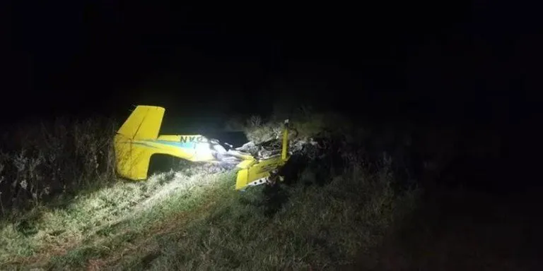 Aeronave caiu na região de Aquidauana | Foto: Polícia Civil MS / Divulgação / CP