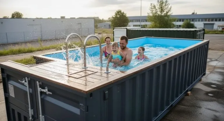 Transforme o lazer da sua família com a tendência inovadora da piscina de container Foto: Imagem gerada por IA/ND Mais