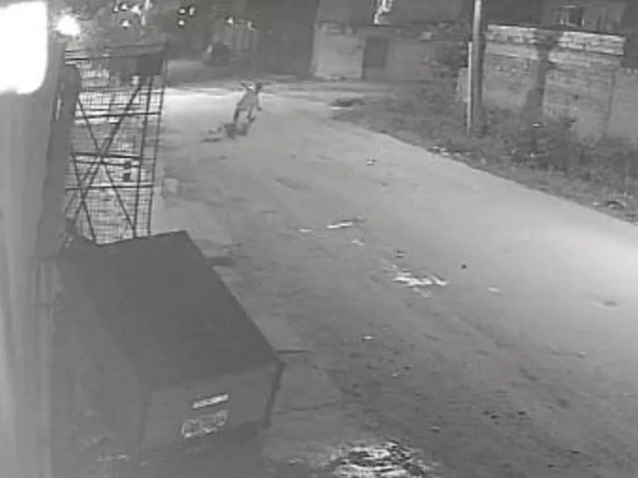 Imagens captadas por uma câmera de segurança flagraram o momento da agressão Foto : Divulgação / Polícia Civil