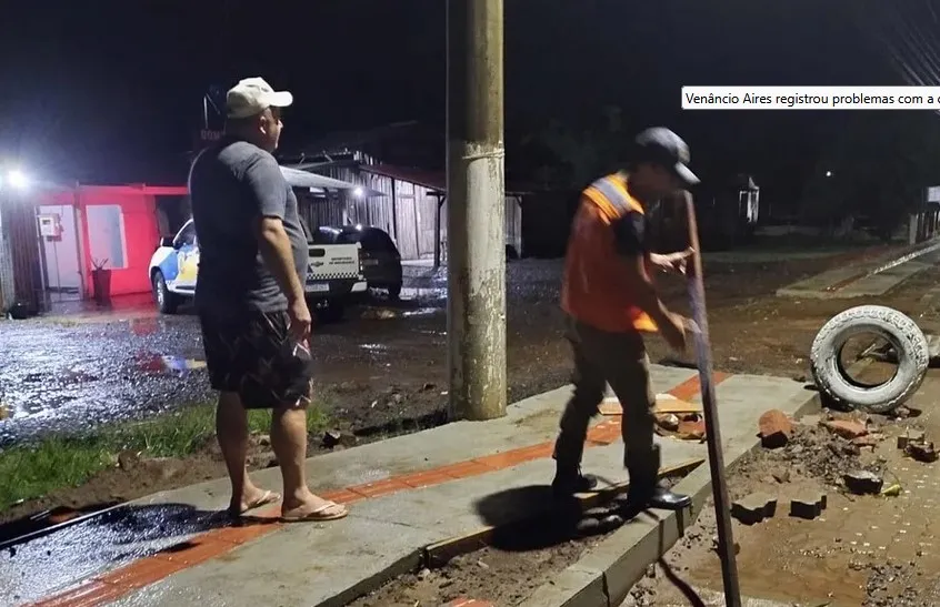 Venâncio Aires registrou problemas com a chuva. Foto : Daiana Nervo / Divulgação