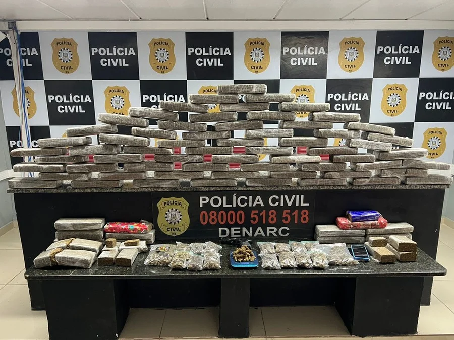 Polícia Civil prendeu homem que era o responsável pelo depósito com as drogas em Estância Velha Foto : Polícia Civil / CP
