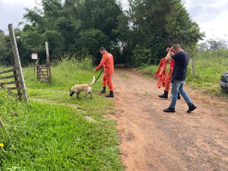 Policiais civis e bombeiros procuram corpos da família Aguiar em Gravataí Foto : Marcel Horowitz / Especial / CP