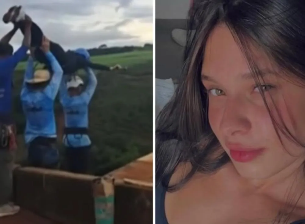 Maria Eduarda Rodrigues de Freitas, de 21 anos, não estava presa a nenhuma corda de segurança durante salto de 'rope jump' em SP Foto : Reprodução / Redes Sociais / CP