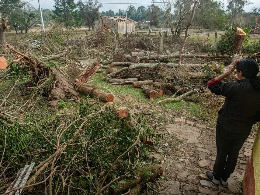 No último final de semana, temporal isolado causou cenário de destruição em Eldorado do Sul; desta vez, RS terá sequência de dias com chuvas fortes Foto : Camila Cunha