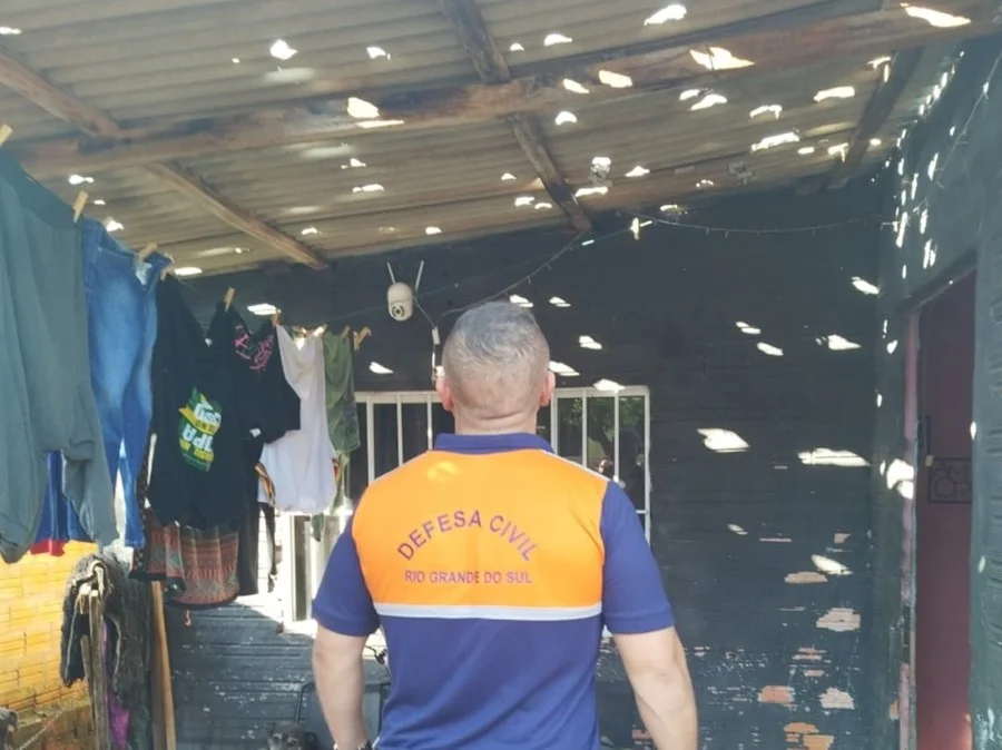 Granizo durou cerca de 3 minutos Foto : Defesa Civil Santo Antônio das Missões / CP