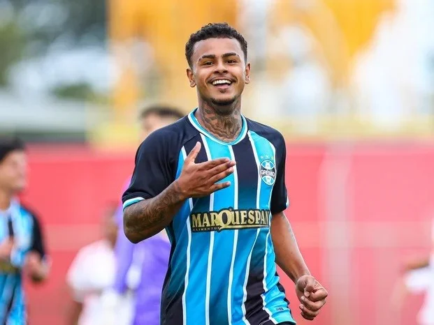 Vini Ferraz tem 10 gols marcados nesta temporada Foto : ANGELO PIERETTI / Grêmio FBPA / CP