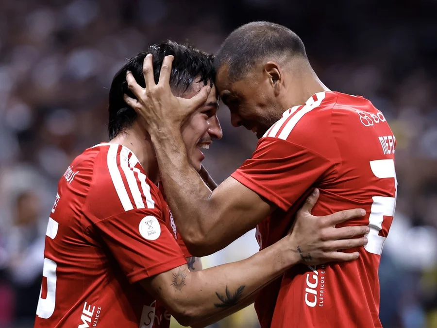 Bernabei marcou o gol que garantiu a classificação do Inter em São Paulo Foto : MARCELLO ZAMBRANA/AGIF - AGÊNCIA DE FOTOGRAFIA/AGIF - AGÊNCIA DE FOTOGRAFIA/ESTADÃO CONTEÚDO/CP