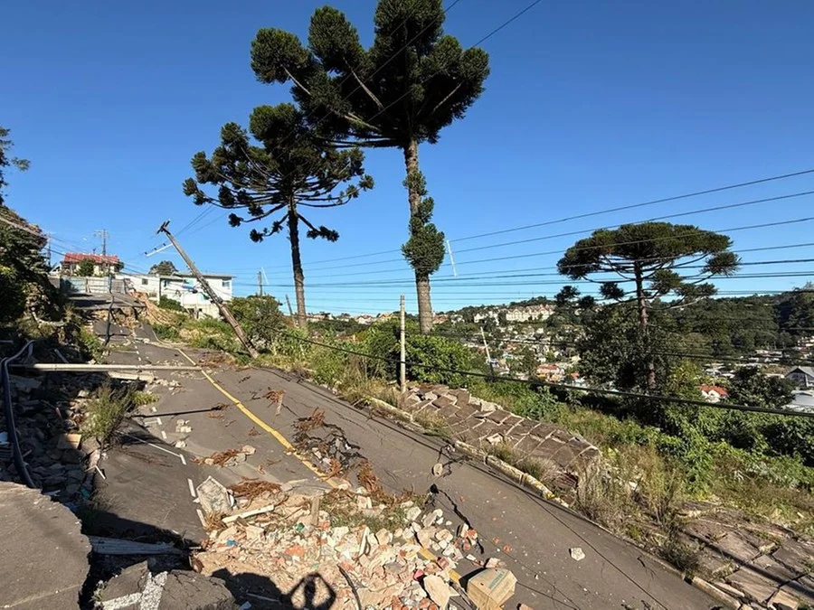 A rua Henrique Bertoluci está entre os trechos que passarão por obras Foto : Bruno Stoltz / Prefeitura de Gramado / CP
