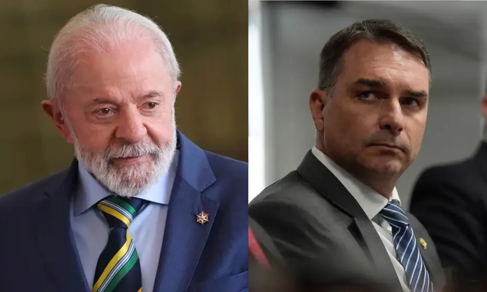 Na foto Luis Inácio Lula da Silva (PT) e o Senador Flávio Bolsonaro (PL) | Crédito: Reprodução ABr/ Agência Senado