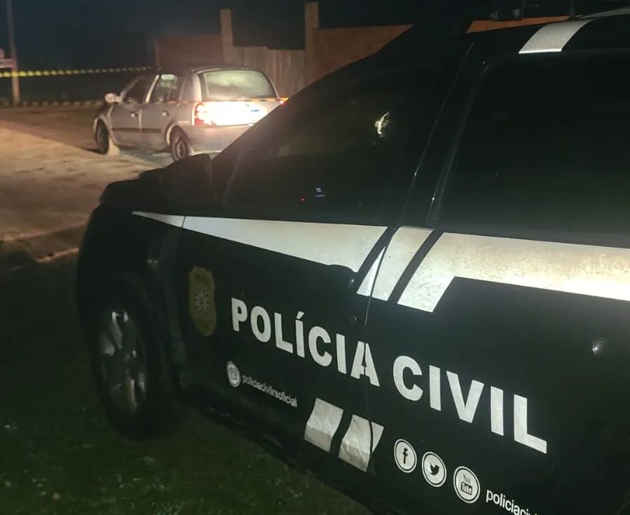 Polícia Civil faz diligências no local de homicídio, em Balneário Pinhal – Foto: Arquivo Pessoal / Marcel Horowitz