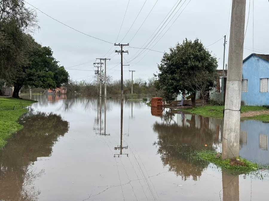 Nos últimos 30 dias, foram registrados mais 300 milímetros de chuva no município Foto : Defesa Civil de Dom Pedrito / Divulgação / CP