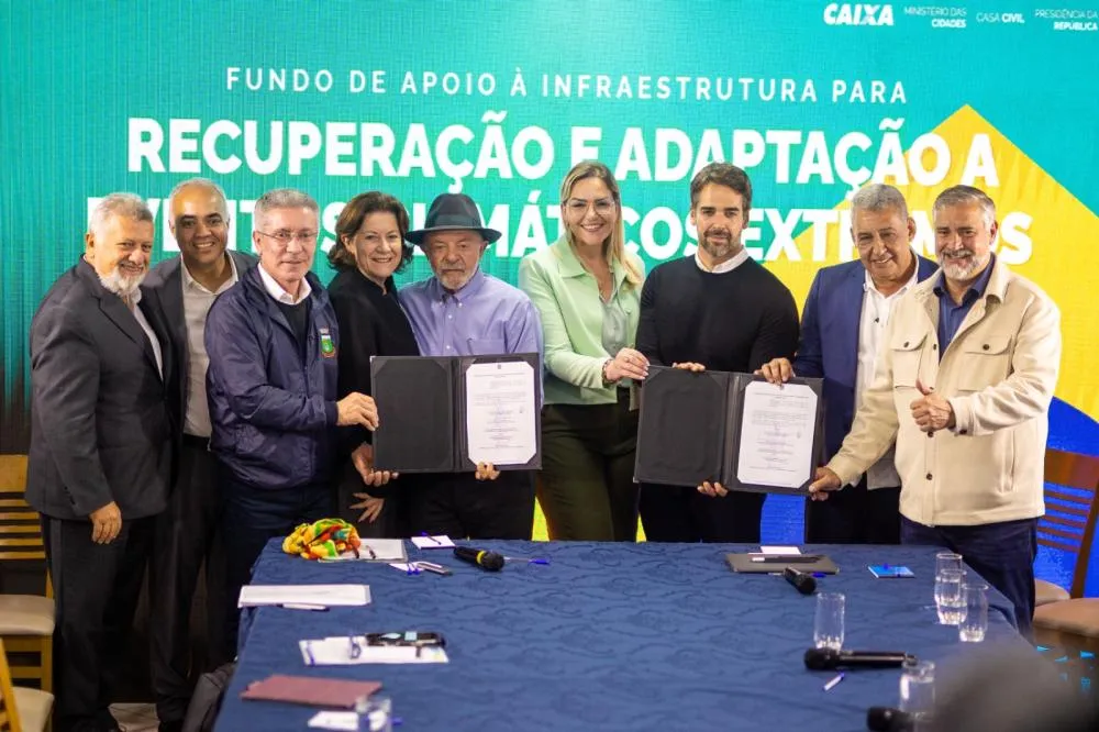 Lula se reuniu com Eduardo Leite e os prefeitos de Canoas, Eldorado do Sul e Porto Alegre. Foto : Ricardo Stuckert/PR/CP