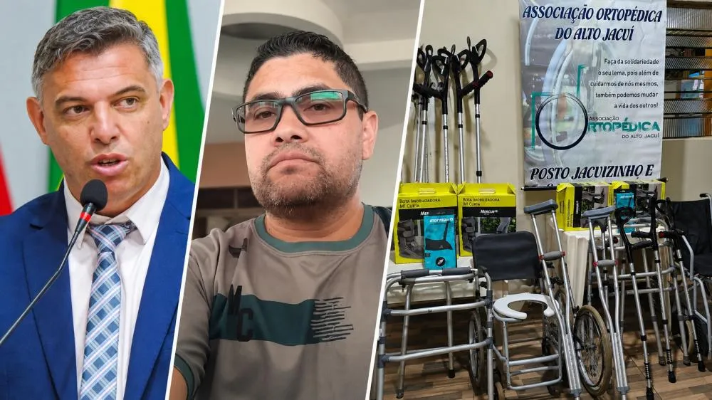 Julio Cesar recebe novos equipamentos da Associação Ortopédica do Alto Jacuí e agradece apoio de Denner Fernando