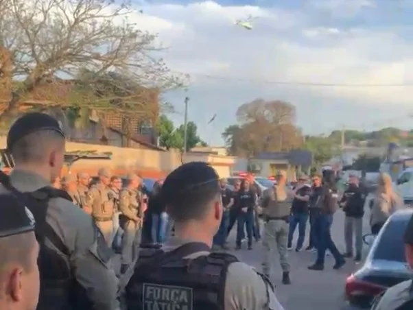 Agentes das polícias Civil, Militar e Penal foram mobilizadas para operação Foto : Reprodução / Brigada Militar / CP