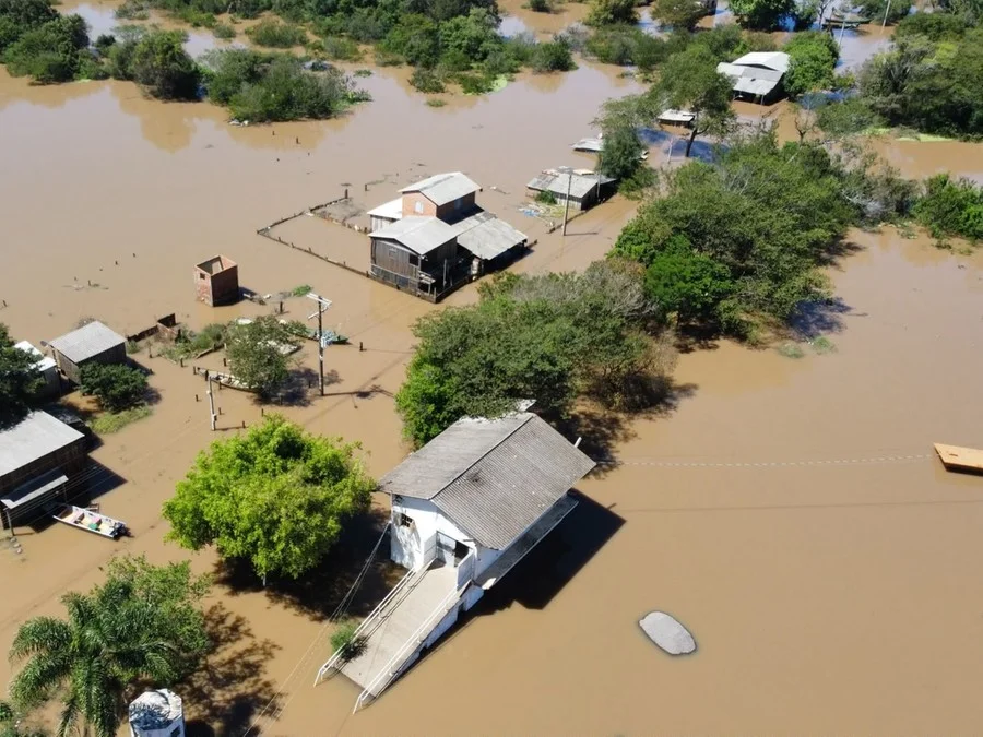 Mais de 60 pessoas estão fora de suas casas devido à inundação | Foto : Cristiano Pontes / Prefeitura de Cachoeira do Sul / CP