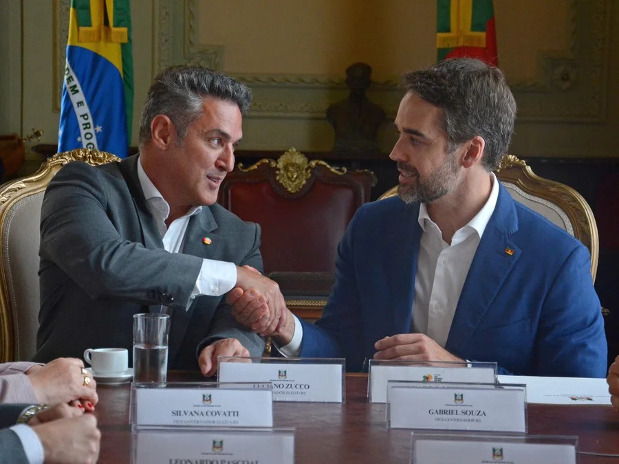 Zucco e Leite durante primeira reunião oficial de transição Foto : Alina Souza