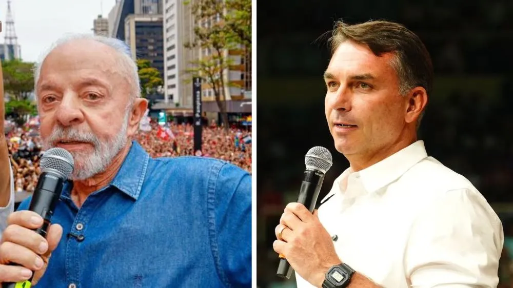 Lula (PT) e Flávio Bolsonaro (PL) cumpriramagendas em São Paulo Foto: Ricardo Stuckert/PR/Charles Vieira/Campanha Flávio Bolsonaro/Montagem R7