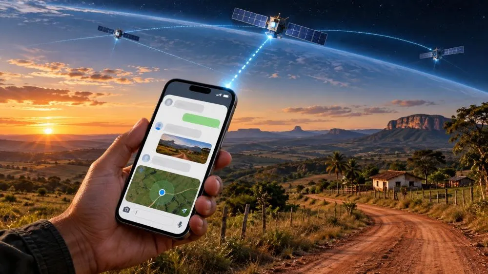 Vivo e Starlink anunciam internet gratuita via satélite para celulares em áreas sem sinal no Brasil
