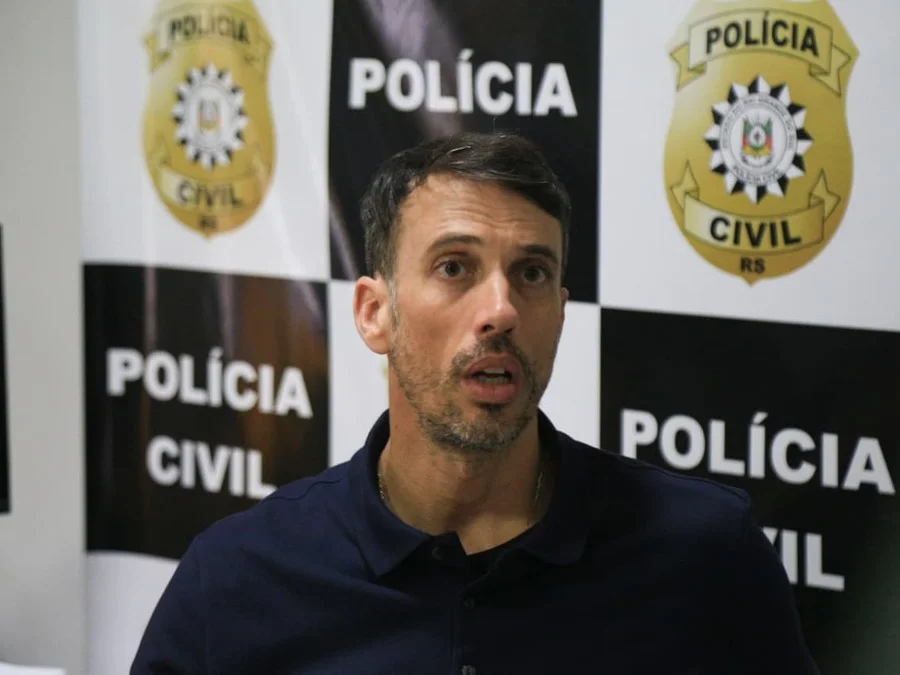 Delegado Marco Antônio Arruda Guns, da 1ª DP de Canoas, está à frente das investigações Foto : Pedro Belo Garcia