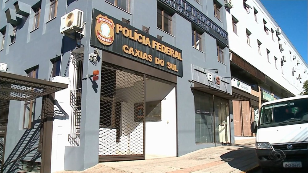 Sede da Polícia Federal em Caxias do Sul — Foto: Reprodução/RBS TV