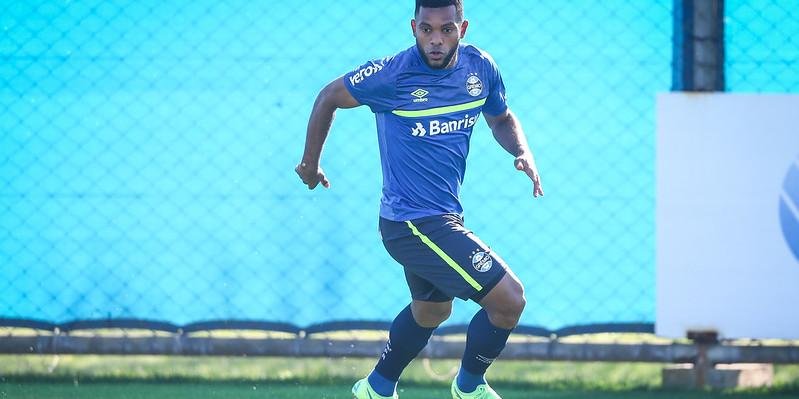 Borja é esperança de gols diante do Corinthians. Foto: Lucas Uebel/Grêmio