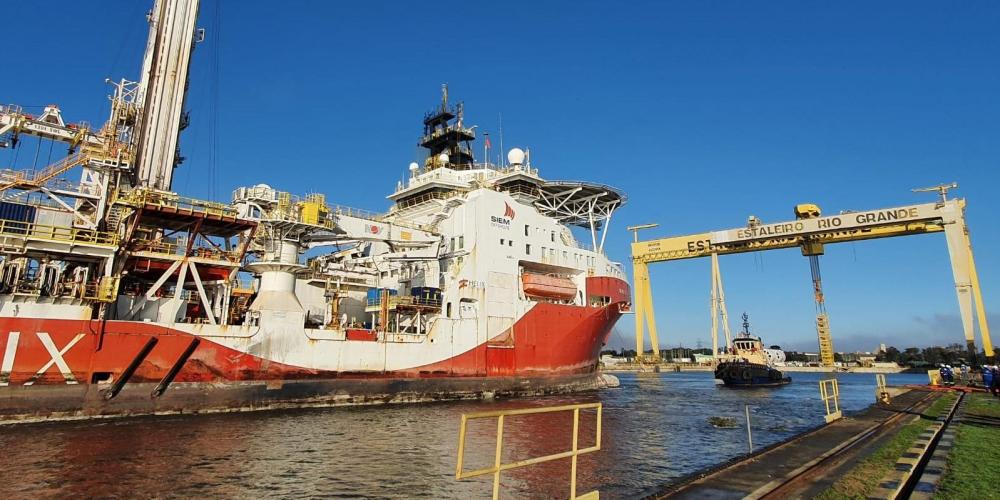 Estaleiro Rio Grande retoma atividades com reparo de navio que opera na Bacia de Campos. Foto: Ricardo Ávila/Divulgação