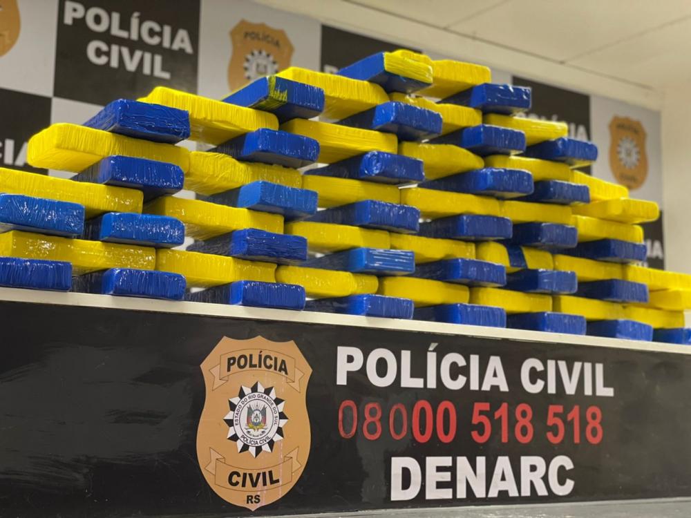 Entorpecentes são atribuídos a uma das maiores facções criminosas do Estado. Foto: Polícia Civil/Divulgação