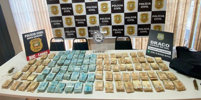 Valores apreendidos são oriundos do narcotráfico. Foto: PC/Divulgação
