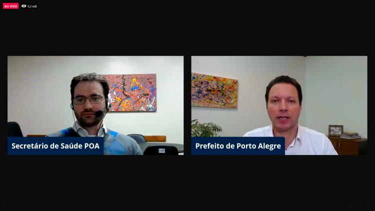 Em live com o secretário de Saúde, Pablo Stürmer, prefeito fez um apelo à população para que respeite o isolamento social