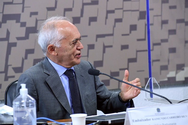 Raimundo Carreiro durante sabatina na Comissão de Relações Exteriores (CRE) do Senado, na quinta-feira (25) - Geraldo Magela/Agência Senado