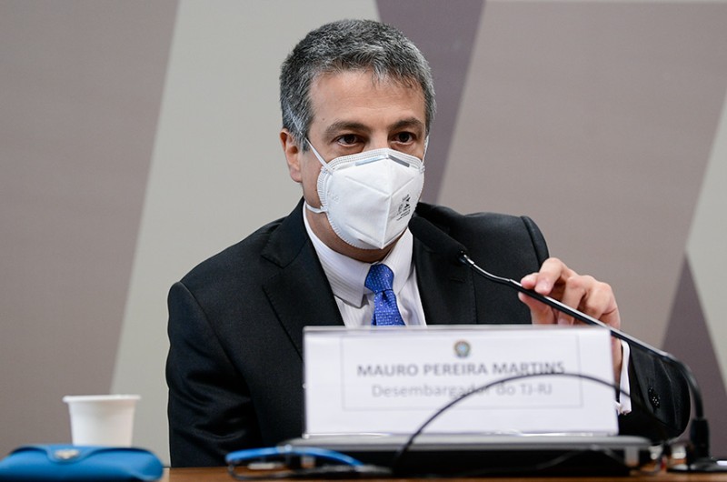 Mauro Pereira Martins durante sabatina na Comissão de Constituição, Justiça e Cidadania (CCJ) do Senado - Pedro França/Agência Senado