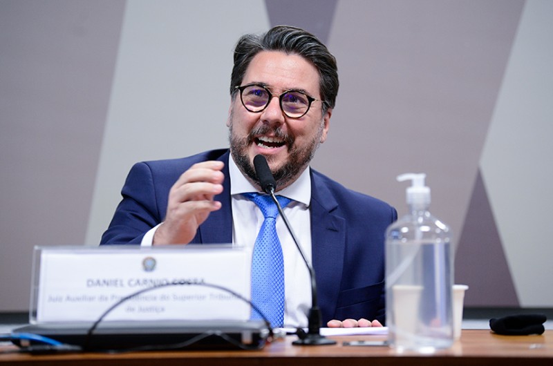 Antes de ter seu nome aprovado em Plenário à noite, Daniel Carnio Costa participou, poucas horas antes, de sabatina na CCJ - Pedro França/Agência Senado