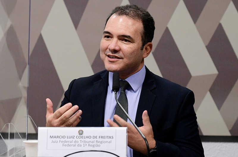 A indicação do juiz federal Marcio Luiz Coelho de Freitas para o CNJ foi aprovada por 64 votos a favor, 5 contrários e 2 abstenções - Pedro França/Agência Senado
