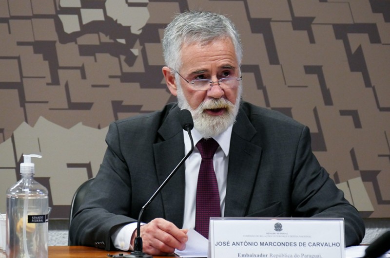 A indicação do diplomata José Antônio Marcondes de Carvalho paraembaixador do Brasil na República do Paraguai teve 44 votos favoráveis, três contrários e uma abstenção. - Roque de Sá/Agência Senado