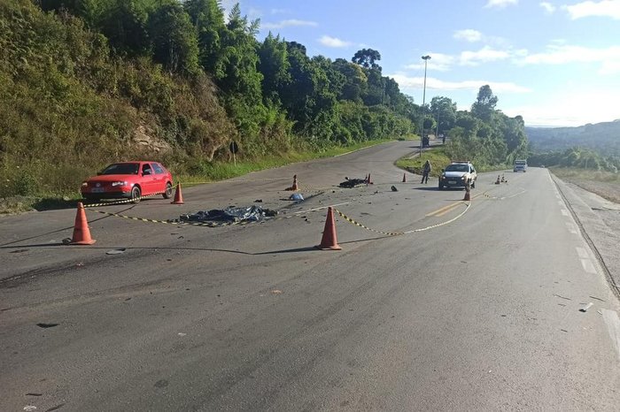 Acidente ocorreu no Km 102 da RS-453 (Rota do Sol), próximo à entrada da comunidade Tamandaré Grupo Rodoviário de Garibaldi / Divulgação