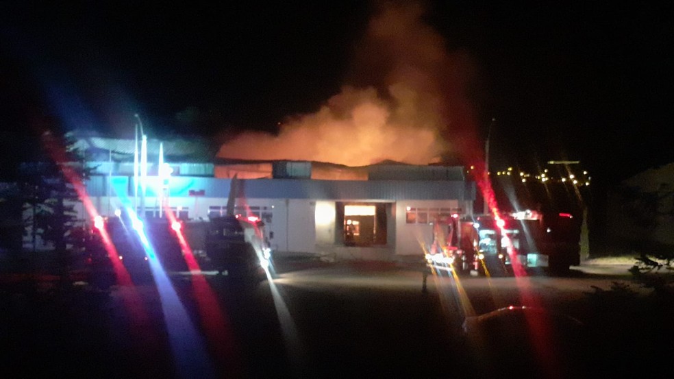 Incêndio no Hospital de Clínicas de Passo Fundo — Foto: Jones Gonçalves/Arquivo pessoal