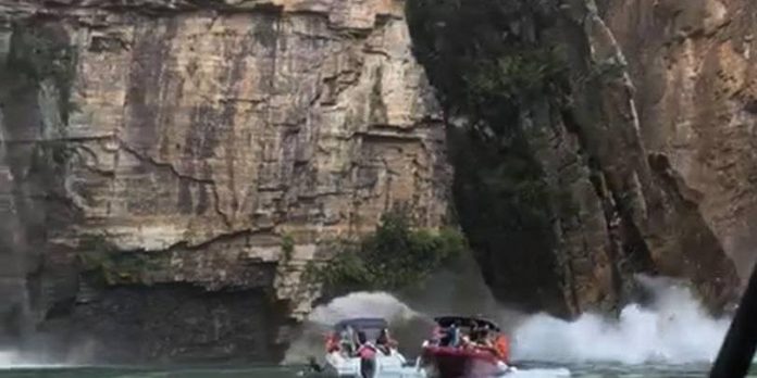Bloco de pedra que caiu sobre turistas tinha aproximadamente 1,2 bilhões de anos | Foto: Reprodução / CP