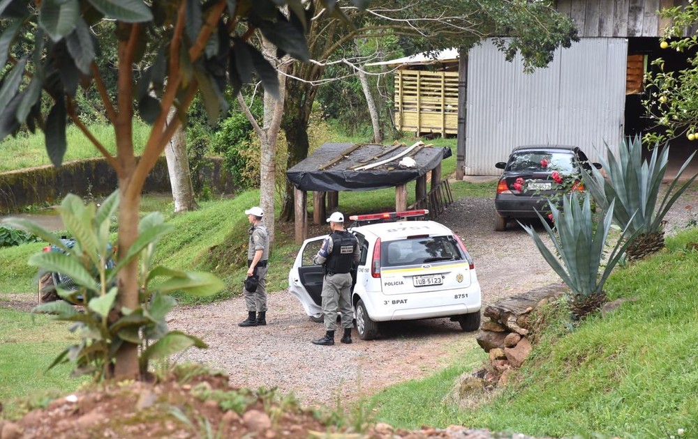 Suspeito do homicídio foi preso em flagrante pela polícia. — Foto: Marlove Perin/Arquivo pessoal