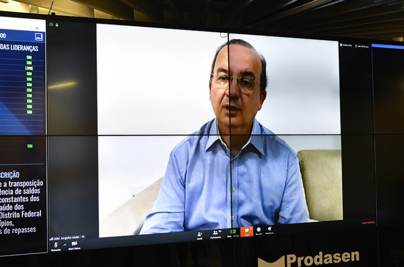 Jorginho em sessão remota do Senado, em 2020 - Leopoldo Silva/Agência Senado