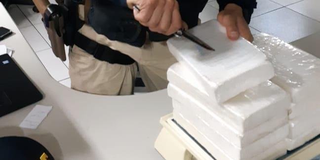 Entorpecente estavam sendo transportado em um veículo com placas de Novo Hamburgo | Foto: PRF / Divulgação / CP