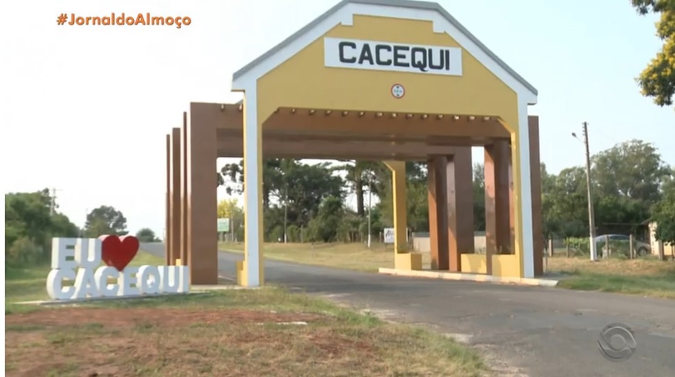 Entrada de Cacequi — Foto: Reprodução / RBS TV
