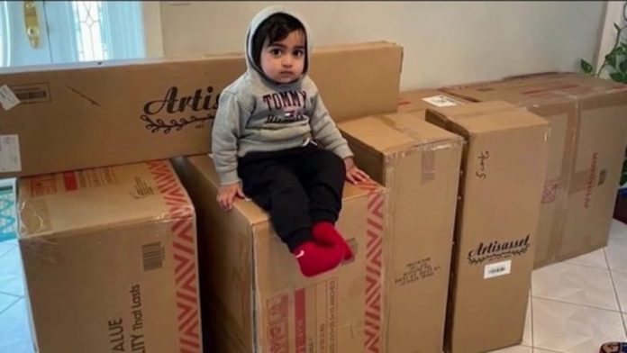 Menino de dois anos compra mais de R$ 10 mil em móveis com celular da mãe nos EUA (Foto: Pramod Kumar/Arquivo pessoal)