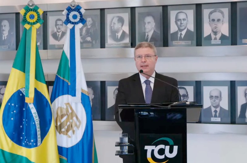 Anastasia em pronunciamento na posse no TCU, nesta quinta-feira - Reprodução/TCU