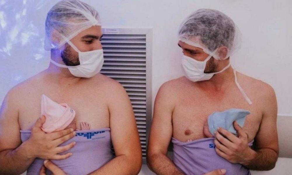 Gêmeos Marc e Maya são os primeiros do Brasil gerados com o material genético dos dois pais Foto: Reprodução