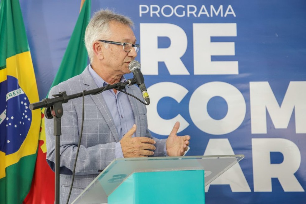Luiz Carlos Busato é internado após agravamento nos sintomas da Covid-19 — Foto: Vinicius Thormann/Prefeitura de Canoas