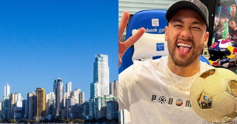 Torre em Balneário Camboriú na qual Neymar tem cobertura deixa de ser ponto mal alto da América do Sul – Foto: Reprodução Internet/Bruno Golembiewski/ND