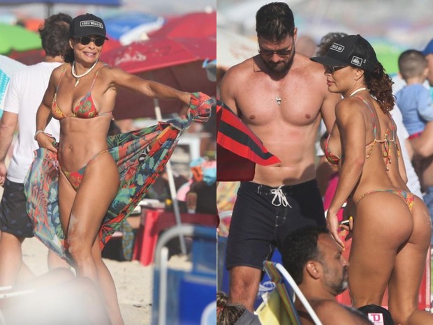 Juliana Paes vai a praia coim marido e filhos (Foto: Dilson Silva e Fabricio Pioyani)