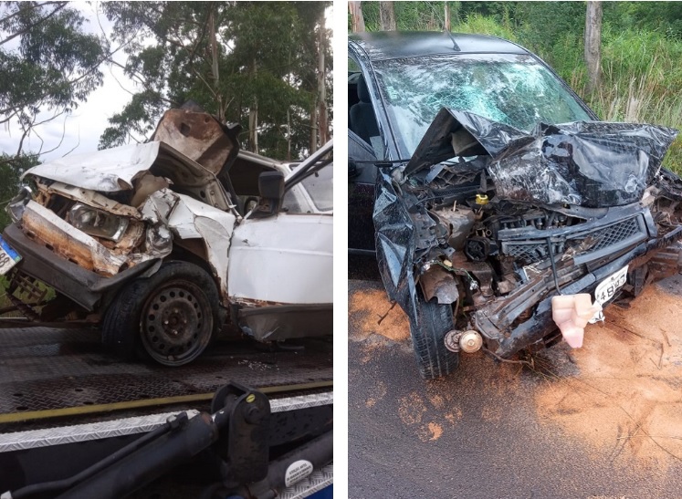 Carros já foram retirados do local | Fotos: Corpo de Bombeiros Voluntários de Passo do Sobrado