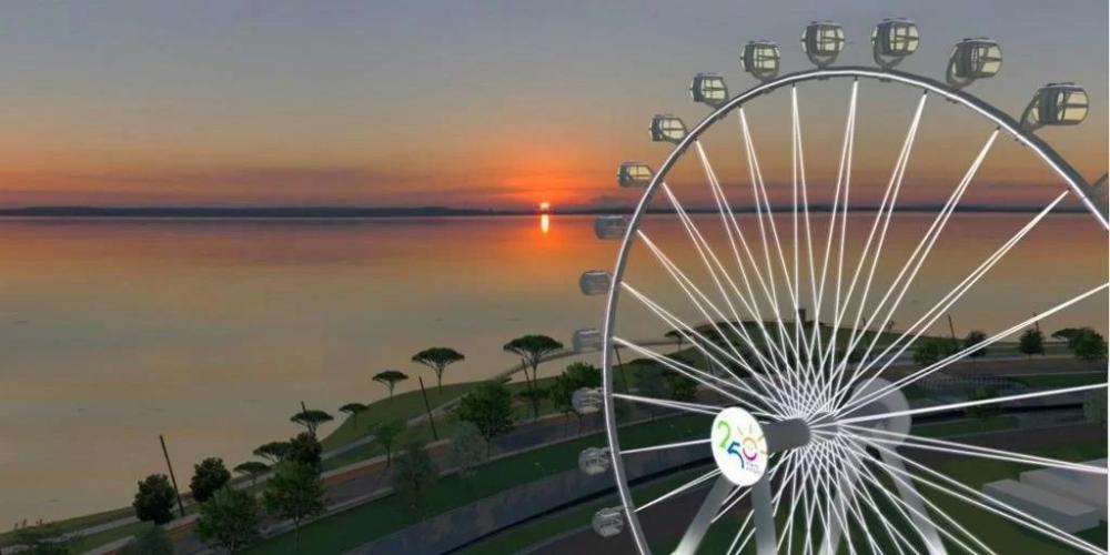 Roda-gigante terá 66 metros de altura e será instalada no Parque da Harmonia | Foto: PMPA / Divulgação / CP